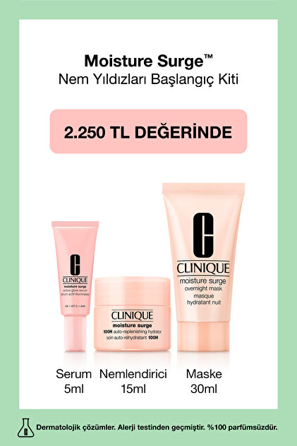 Clinique Moisture Surge トライアルセット Clinique Moisture Surge™ Nem Yıldızları Başlangıç Kiti - Fiyatı