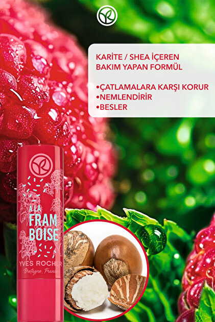 Yves Rocher Dudak Balsamı-Nemlendirici Besleyici Frambuaz- Renkli