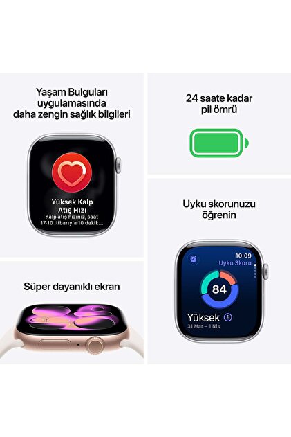 Apple Watch Series 11 GPS, 46 mm Roze Altın Rengi Alüminyum Kasa