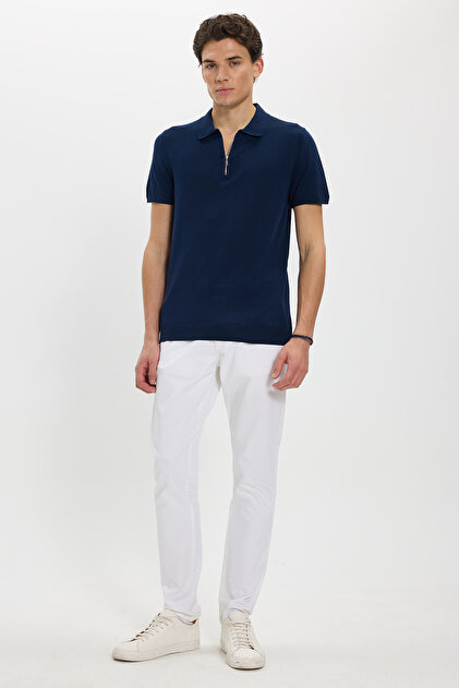 Tudors Tricou pentru bărbați, slim fit, din bumbac tricotat, cu