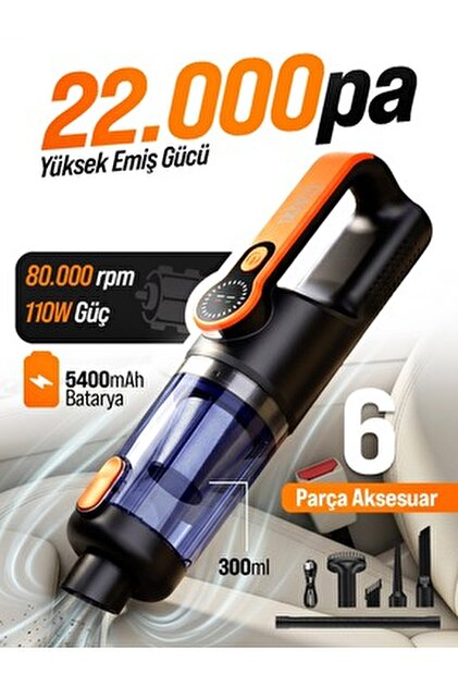 Dybox Ally 12000pa Güçlü Emiş Üfleme Özellikli Ev Araç Kablosuz