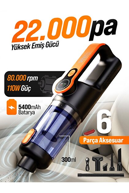 Zineets Büyük Boy 22.000Pa Süper Güçlü Dikey Işıklı Kablosuz