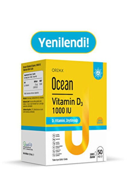 Orzax Ocean Vitamin D3 400 IU Sprey 20 ml Fiyatı, Yorumları - Trendyol