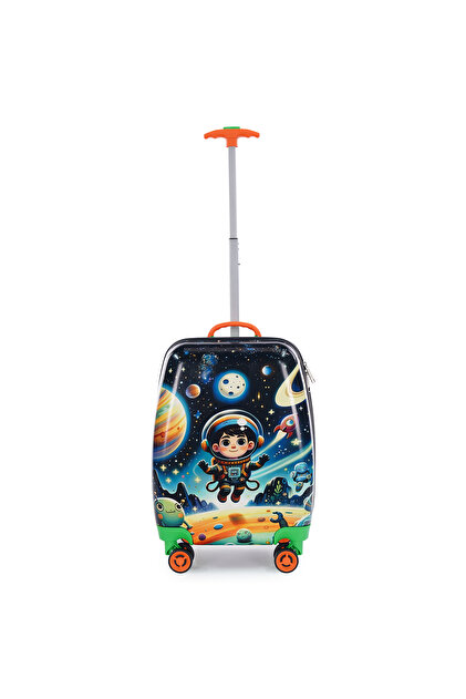 Wexta Valiz Çocuk Valiz Wx-420 Astronot Baskılı Çocuk Valiz
