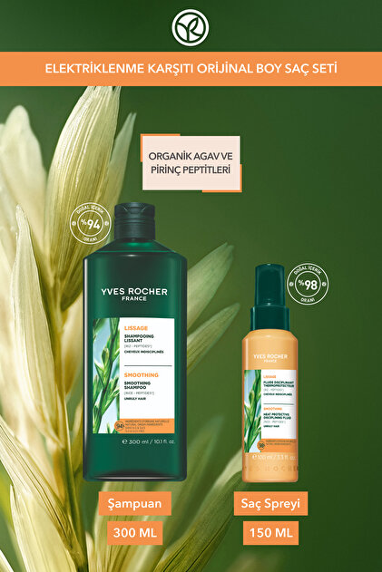 Yves Rocher Elektriklenme Karşıtı Orjinal Boy Saç Seti- Şampuan