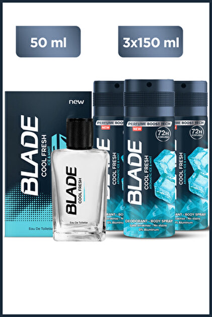 Blade Deep Chill Edt Parfüm Erkek 70 ml & Deodorant 3x150 ml