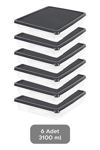 Meleni Home 6'lı Buzdolabı Organizer Mikrodalga ve Difrize Uygun