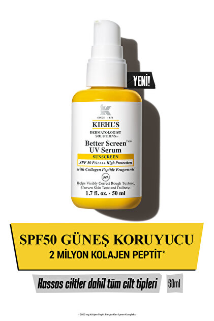 Kiehl's Better Screen Kolajen Peptit İçeren SPF50 Güneş Koruyucu