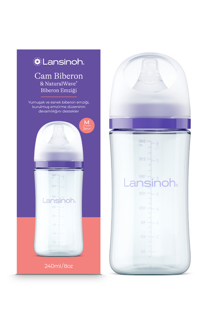 Lansinoh Momma 240 ml Cam Natural Wave Biberon Emzikli Fiyatı