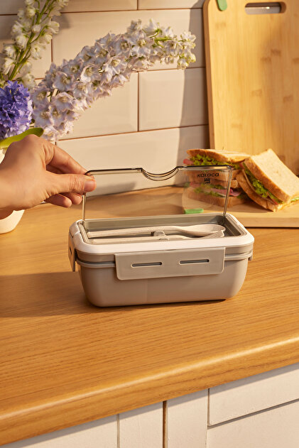 Karaca Fusca Çatal Kaşıklı Lunch Box/Yemek Taşıma/Saklama Kutusu