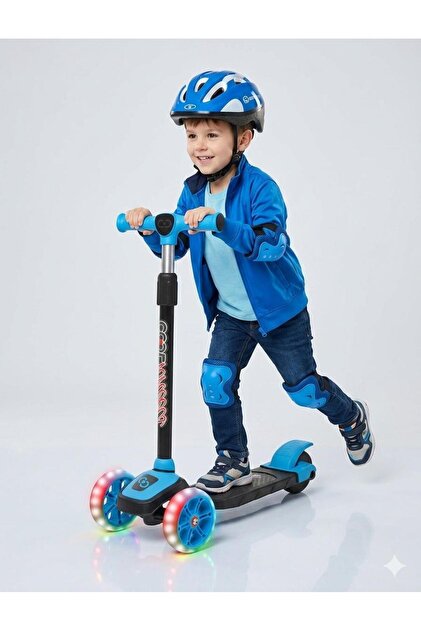 Furkan Toys Cool Wheels Led Işıklı 3 Tekerlekli Yükseklik Ayarlı