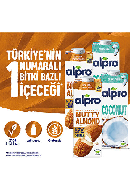 spitzpizza　x１turboＺ福袋 Alpro Şekersiz 4'lü Mix Set – Badem Sütü & Hindistan Cevizi Sütü