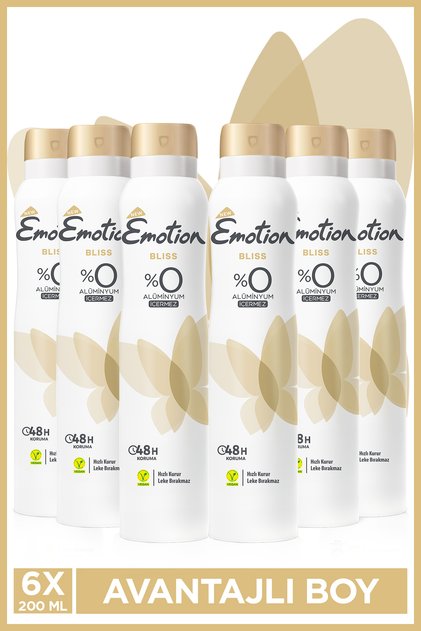 Gold Bliss Kadın Alüminyumsuz Vegan Deodorant 6x200 Ml Hızlı Kurur, Leke Bırakmaz