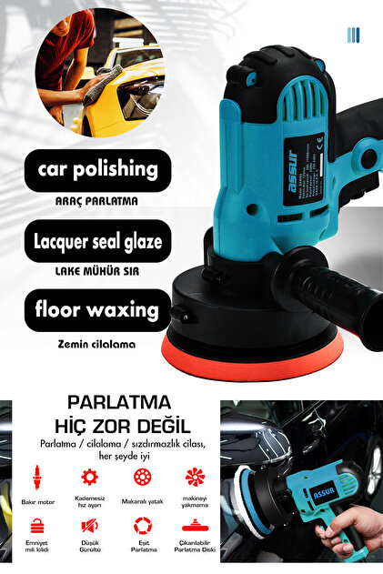 ASSUR 450w Elektrikli 125 mm Dikey Polisaj Zımpara Makinesi
