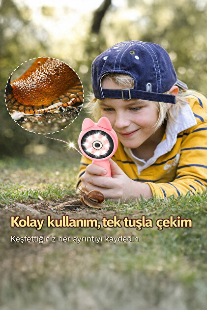 Torima Mini Dijital Mikroskop Led Işıklı HD IPS Ekranlı Eğitici