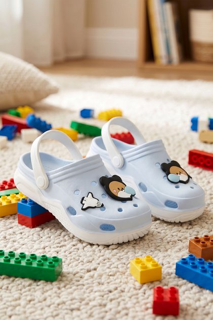 Ds Monapi.Stela White Orthopedic Eva Children's Slippers Sandals