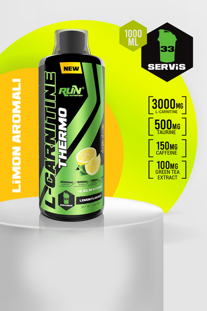 Run Nutrition L-carnitine - 1 Lt - Limon Aromal - 3000mg - 33 Servis Run Nutrition L-carnitine - 1 Lt - Limon Aromal - 3000mg - 33 Servis
