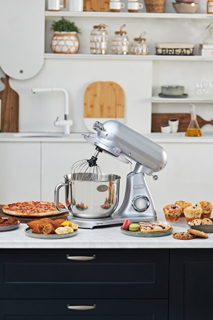 Karaca Powercast Chef Döküm Stand Mikser Silver Mutfak Şefi 1800W