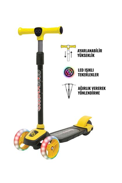 Furkan Toys Cool Wheels Twist Led Işıklı 3 Tekerlekli Yükseklik