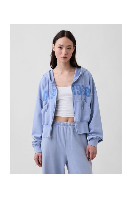 Hanorac de damă, mărimea S, culoare albastru moonstone, 92% bumbac Better Cotton (BCI), 8% poliester reciclat.