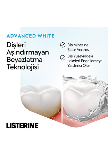 Listerine Ağız Gargarası Advanced White 500+250 ml - Fiyatı, Yorumları