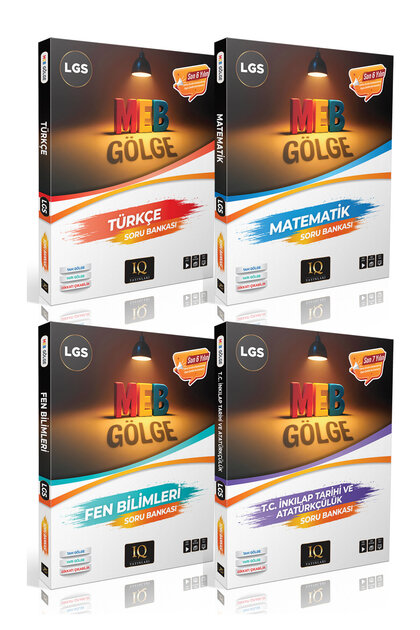 Paraf Yayınları IQ 8.Sınıf Gölge 8. Sınıf Türkçe Matematik Fen