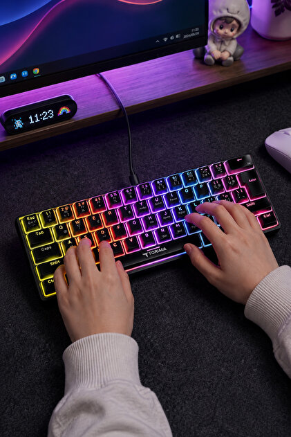 Torima Kablolu Klavye Rgb Işıklı Mekanik Q Klavye TK04 Siyah