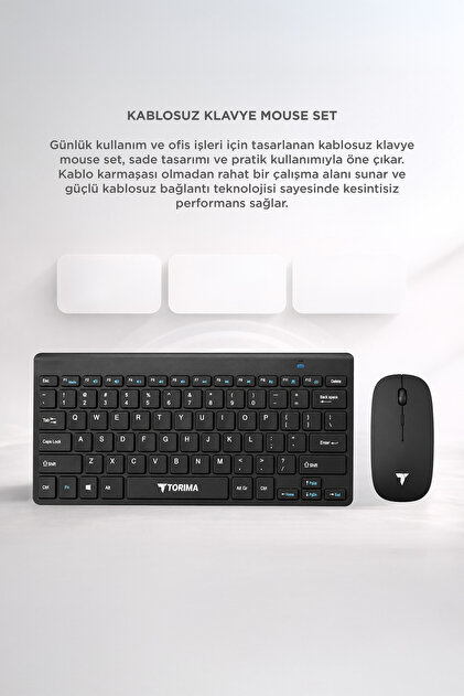 Torima Klavye Mouse Seti Akıllı Kablosuz TMK05 Siyah - Fiyatı
