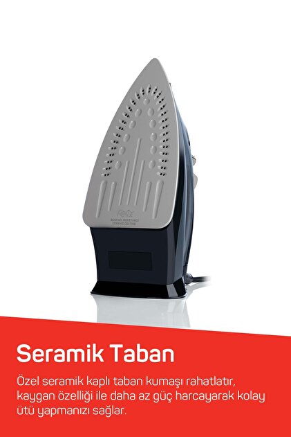 Arzum FL663 Felix Liena Seramik Tabanlı Ütü, 2400W, 120 g/dk Şok
