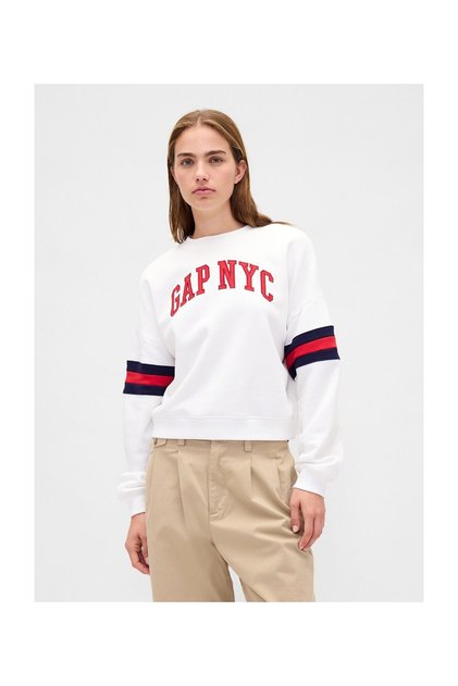 Жіноча толстовка XSSize NEW OFF WHITE, колір білий, 77% бавовна Better Cotton (Bci), 23% перероблений поліестер