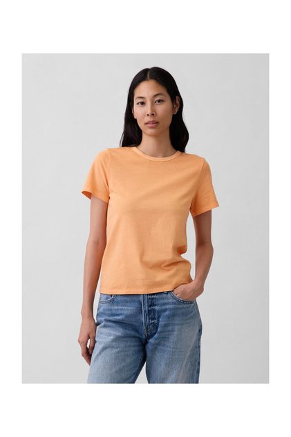 T-Shirt DAMEN XL-Größe TANGERINE-Farbe 100% Bio-Baumwolle