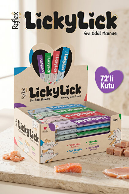 Reflex Plus LickyLick Kedi Sıvı Ödül Maması Karışık Paket 15g x 72