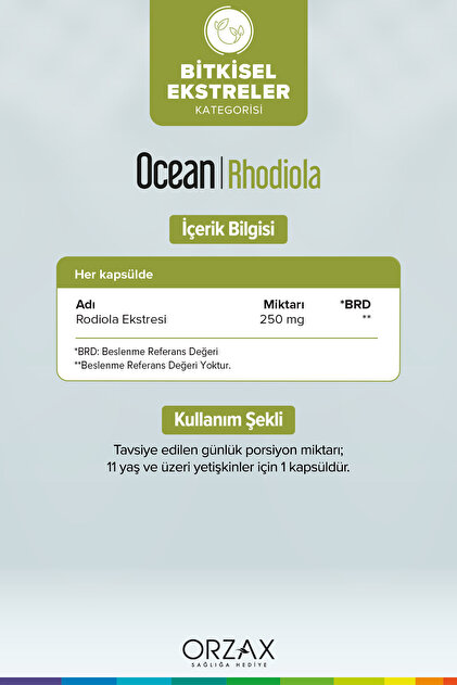 Orzax Ocean Rhodıola 250 Mg 30 Kapsul - Fiyatı, Yorumları
