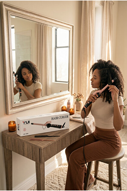 Yui Kb306 Seramik Plaka Afro Dalga 13mm Saç Şekillendirici Maşa