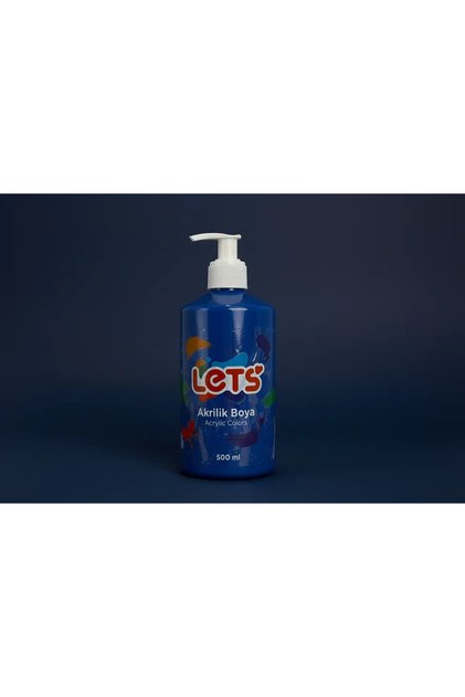 Akrilik Boya 500 ml Tek Renk Mavi (Büyük Boy · Kapatıcı · Tuval Ahşap Taş · Hobi Sanat)