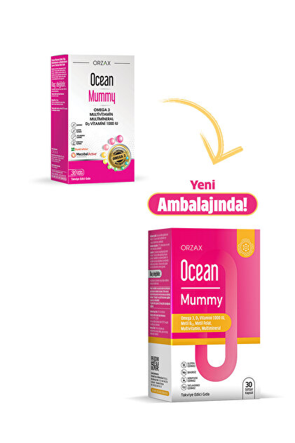 Orzax Ocean Mummy Multivitamin Omega 3 Multimineral Folik Asit