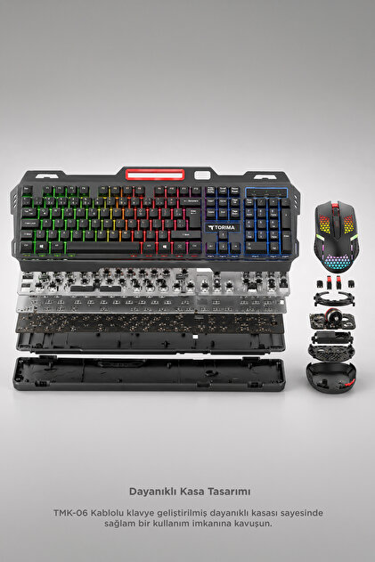 Torima Oyuncu Rgb Işıklı Kablolu Q Klavye Ve Mouse Seti TMK06