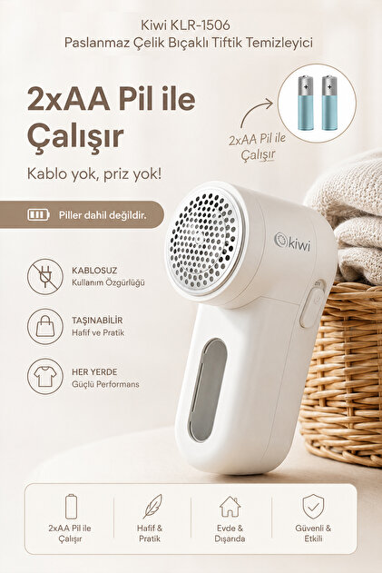 Kiwi KLR-1506 Paslanmaz Çelik Bıçaklı Tiftik Temizleyici