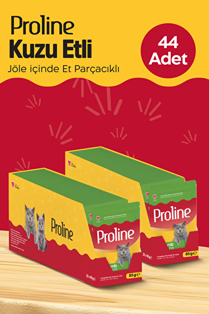 Proline Pouch Kuzu Etli Yaş Kedi Mama 22 x 85 Gr - Fiyatı, Yorumları