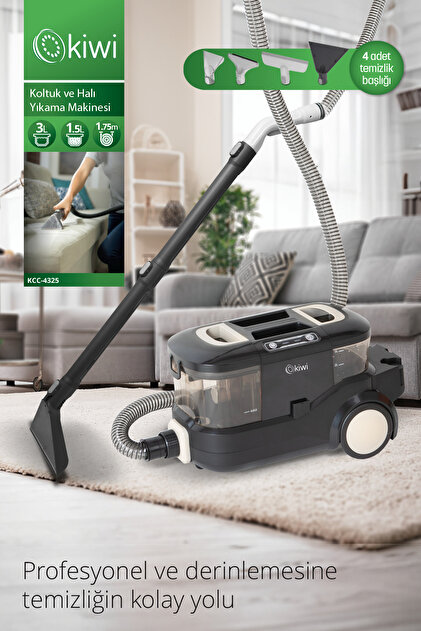 Kiwi Kcc-4325w Koltuk Ve Halı Yıkama Makinesi Siyah - Fiyatı