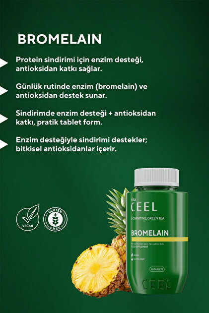 Vita Ceel Bromelain – Ananas Enzimi, Quercetin İçerikli 60 Tablet