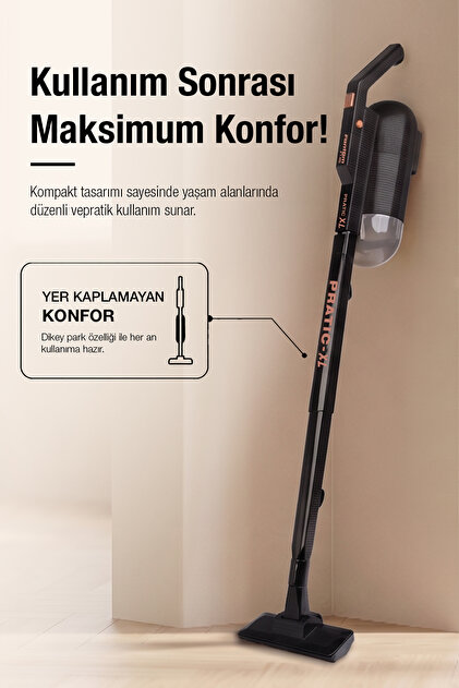 Fantom Pratik XL P1300 Dikey Süpürge Torbasız Kuru Elektrikli