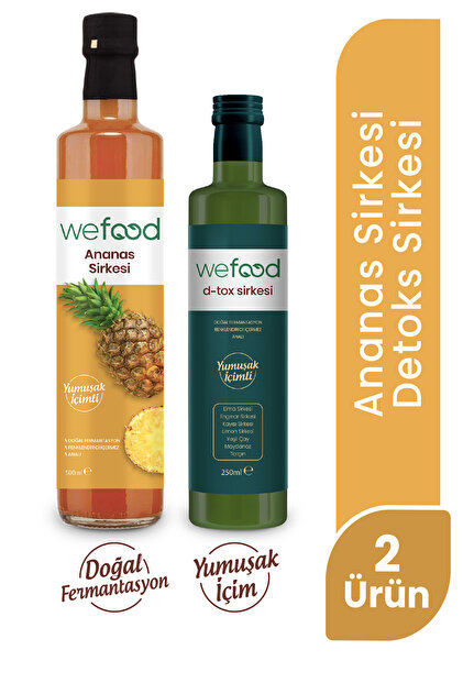 Wefood Ananas Sirkesi 500 ml + Detoks Sirkesi 250 ml - Fiyatı