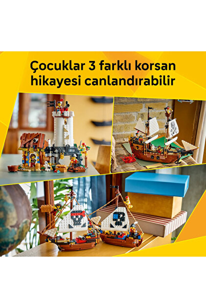 LEGO ® Creator 3'ü 1 Arada İkonik Korsan Gemisi 31387 - 9+ Yaş