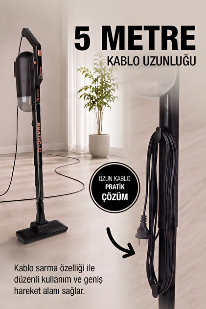 Fantom Pratik XL P1300 Dikey Süpürge Torbasız Kuru Elektrikli