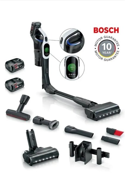 ÇİFT batarya 160dk Temizlik Unlimited 10 Dijital TurboSpinMotor Premium BCS104 Şarjlı Dikey Süpürge