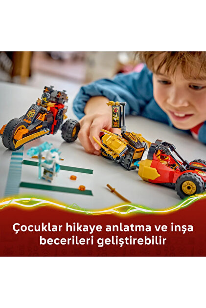 にこページ LEGO ® NINJAGO® Kai ve Cole'un Birleşen Araçları 71864 - 7+ Yaş