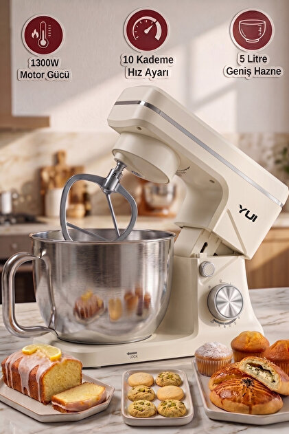 Yui M108 Easy Chef Hamur Yoğurma Makinesi Stand Mikseri Bordo