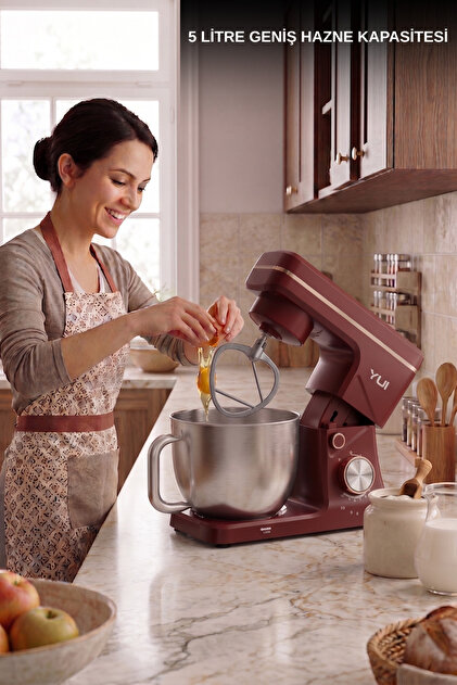 Yui M108 Easy Chef Hamur Yoğurma Makinesi Stand Mikseri Bordo