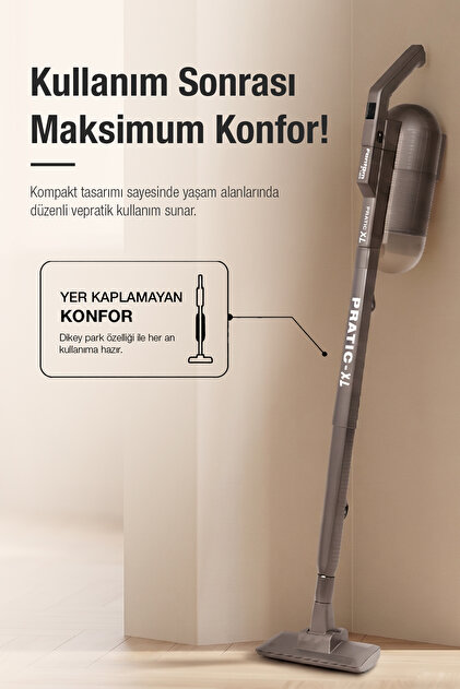 FANTOM Pratıc-Xl P 1300 Toz Torbasız Dikey Süpürge Antrasit